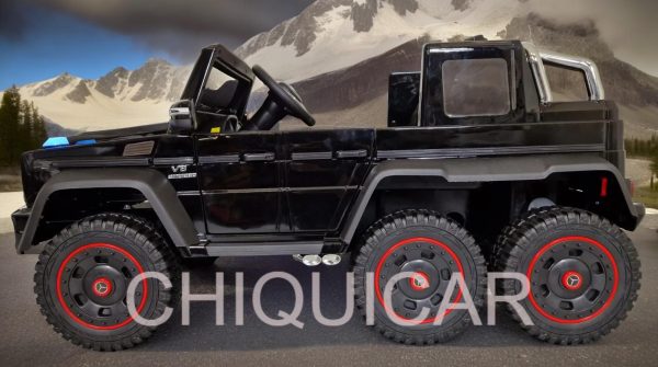 Coche eléctrico para niños Mercedes G63  6×6  AMG negro metalizado - Imagen 8