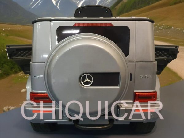 Coche de juguete Mercedes G63 12Volt gris metalizado 1 persona - Imagen 2