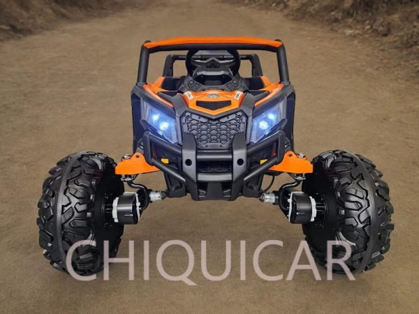 Buggy  infantil eléctrico X3 12 voltios 4 motores naranja - Imagen 2