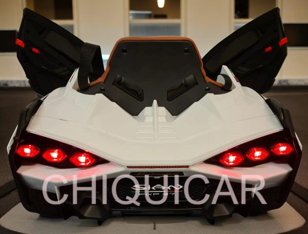 Coche infantil Lamborghini Sian 12 voltios con mando a distancia blanco - Imagen 3