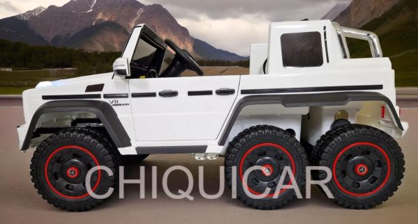 Coche infantil Mercedes G63 6×6 AMG 1 plaza blanco - Imagen 8