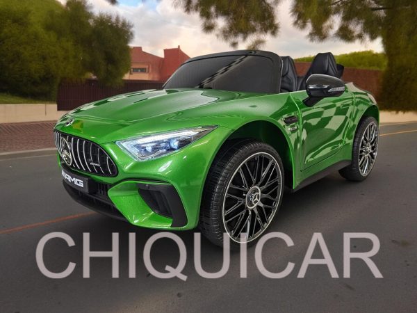 Mercedes SL63 12 voltios verde metalizado 4 motores