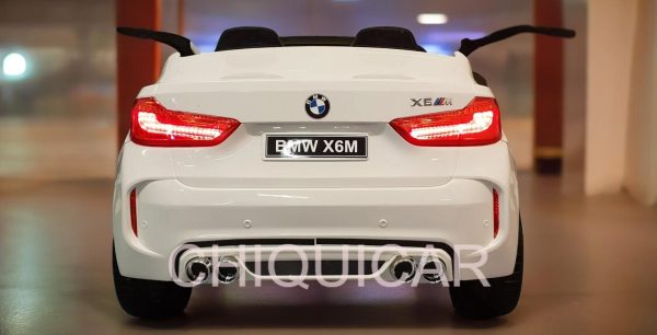 BMW X6 Serie M coche para niños 2 personas blanco 12V 2.4G RC - Imagen 3