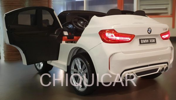 BMW X6 Serie M coche para niños 2 personas blanco 12V 2.4G RC - Imagen 4