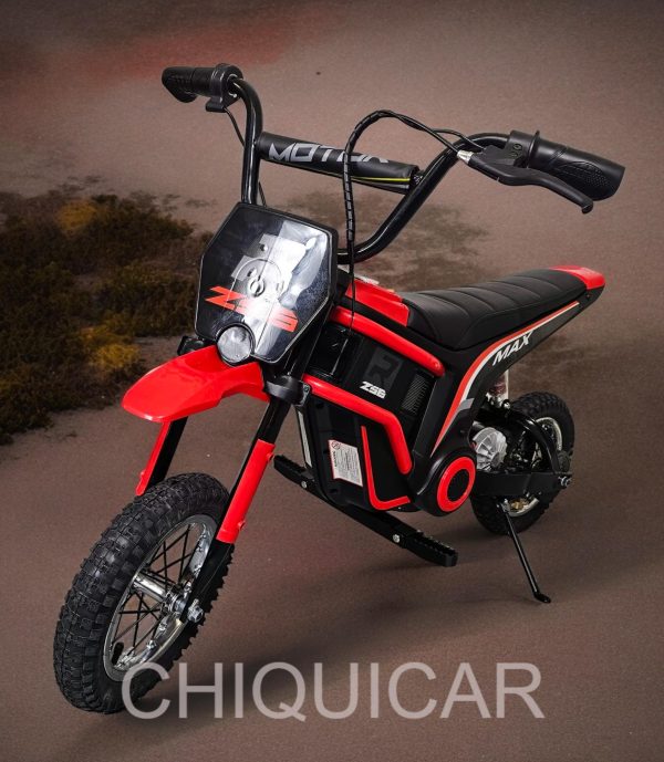 Moto de cross eléctrica de 24 voltios.