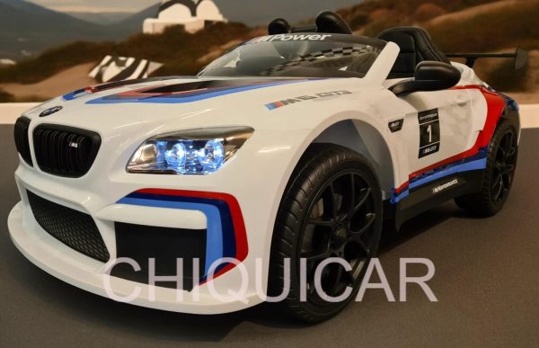 Coche para niños BMW M6 GT3 con mando a distancia blanco