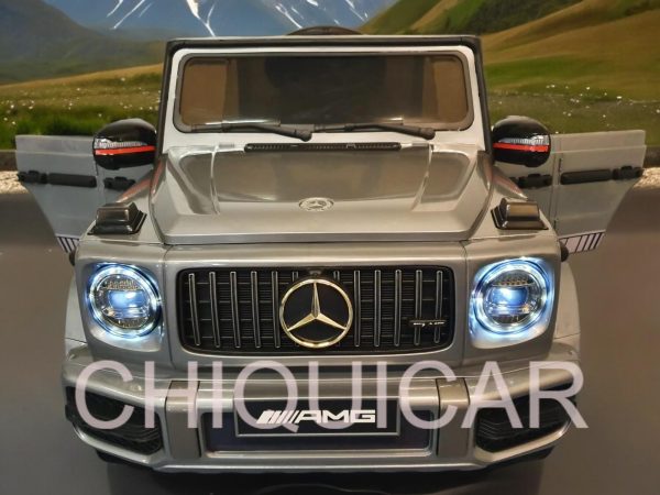 Coche de juguete Mercedes G63 12Volt gris metalizado 1 persona - Imagen 3