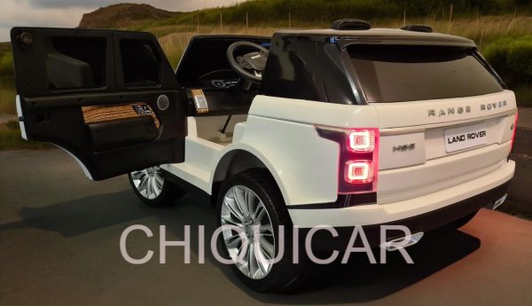 Coche infantil a batería Range Rover HSE Sport 2 personas 12V 4 motores blanco - Imagen 6