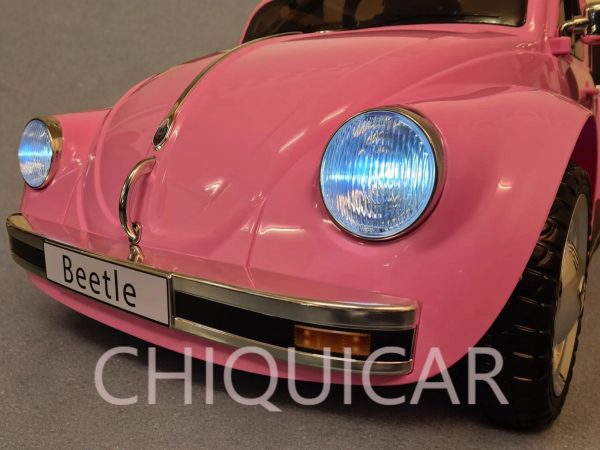 Coche para niños Volkswagen Beetle 12 voltios rosa - Imagen 3