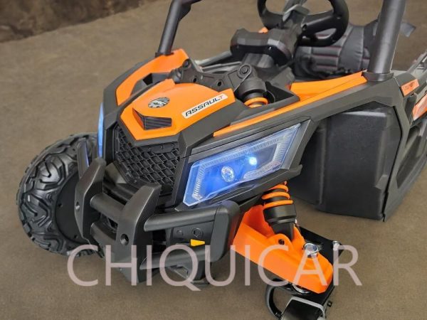 Buggy  infantil eléctrico X3 12 voltios 4 motores naranja - Imagen 3