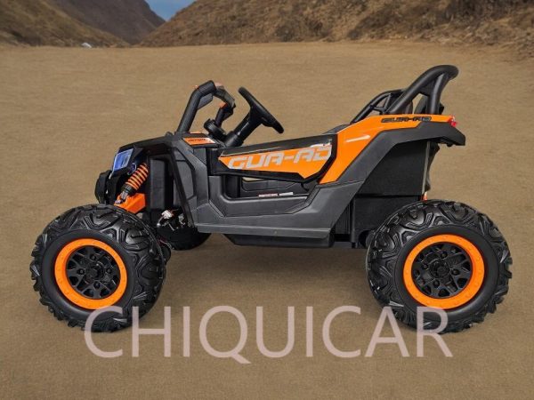 Buggy  infantil eléctrico X3 12 voltios 4 motores naranja - Imagen 4