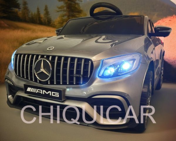 Coche de batería infantil Mercedes GLC 12V plata metalizado 1 persona - Imagen 3