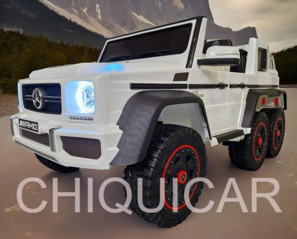 Coche infantil Mercedes G63 6×6 AMG 1 plaza blanco