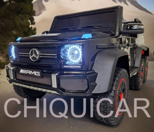 Coche eléctrico para niños Mercedes G63  6×6  AMG negro metalizado - Imagen 4