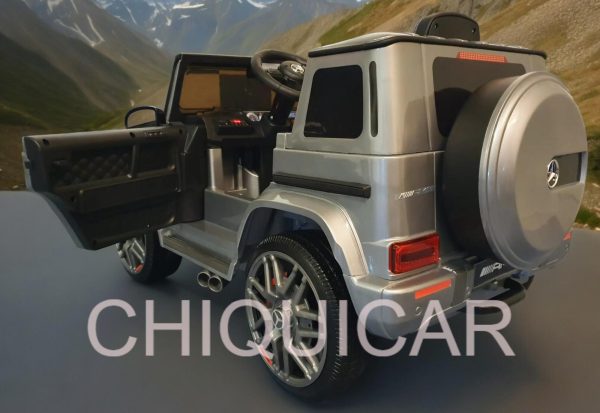 Coche de juguete Mercedes G63 12Volt gris metalizado 1 persona - Imagen 4