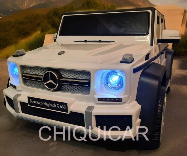 coche infantil Mercedes Maybach G650 12Volt 1 persona blanco - Imagen 5