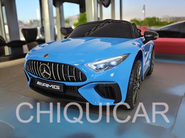 Mercedes SL63 12 voltios azul metalizado 4 motores