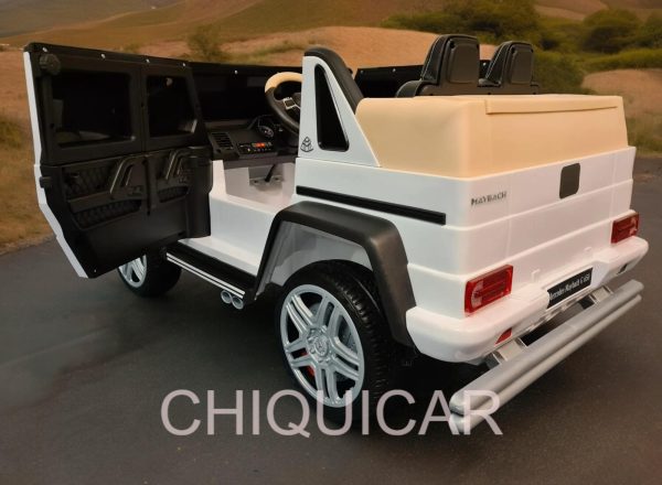 coche infantil Mercedes Maybach G650 12Volt 1 persona blanco - Imagen 4