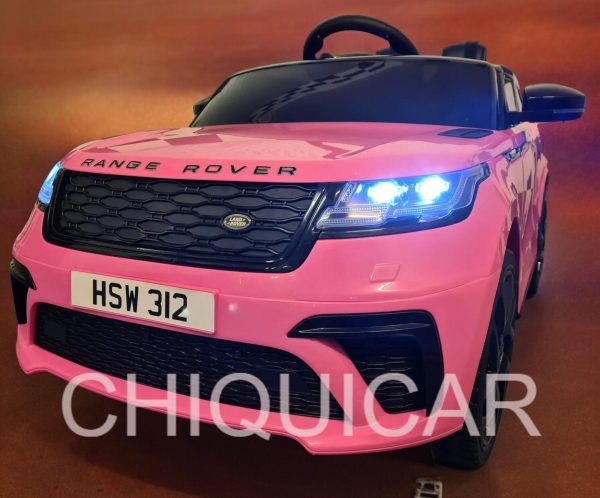 Coche infantil a batería Range Rover Velar 12Volt 2.4G RC Rosa