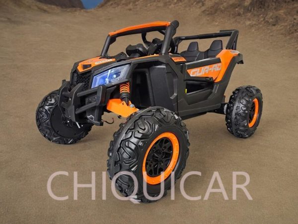 Buggy  infantil eléctrico X3 12 voltios 4 motores naranja - Imagen 5