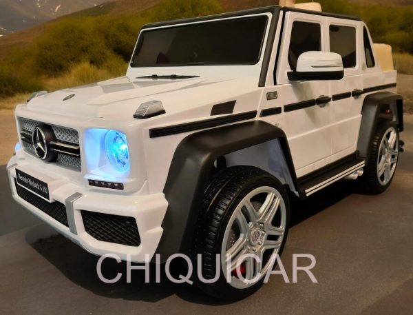 coche infantil Mercedes Maybach G650 12Volt 1 persona blanco