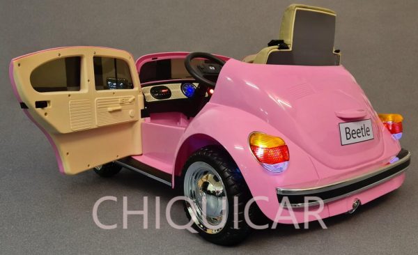 Coche para niños Volkswagen Beetle 12 voltios rosa - Imagen 5