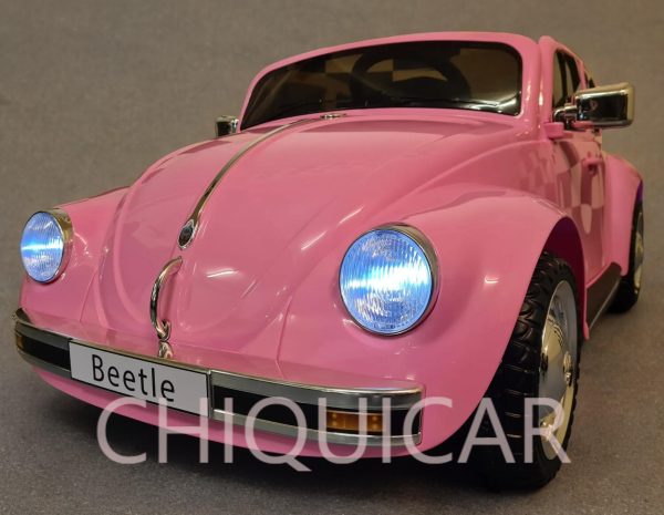 Coche para niños Volkswagen Beetle 12 voltios rosa - Imagen 6