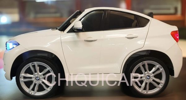 BMW X6 Serie M coche para niños 2 personas blanco 12V 2.4G RC - Imagen 7