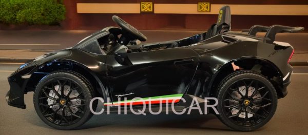 Coche para niños Lamborghini Huracan 12 voltios con mando a distancia negro metalizado - Imagen 5