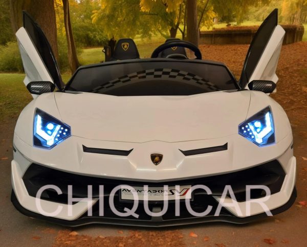 Lamborghini Aventador 2 personas 24 voltios con drift blanco - Imagen 7