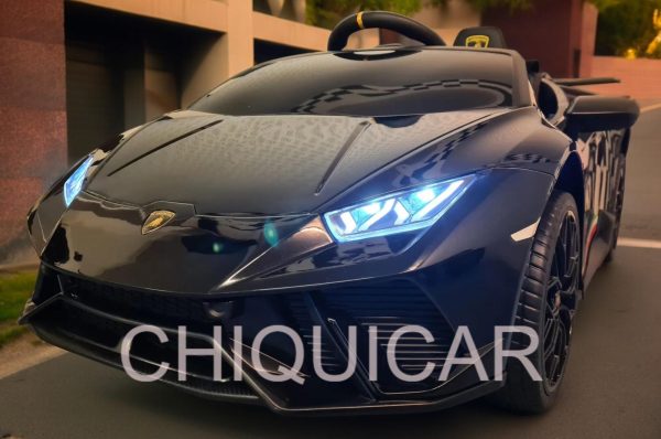 Coche para niños Lamborghini Huracan 12 voltios con mando a distancia negro metalizado - Imagen 6