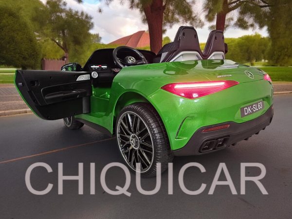 Mercedes SL63 12 voltios verde metalizado 4 motores - Imagen 7