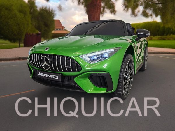 Mercedes SL63 12 voltios verde metalizado 4 motores - Imagen 10