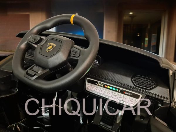 Coche para niños Lamborghini Huracan 12 voltios con mando a distancia negro metalizado - Imagen 7