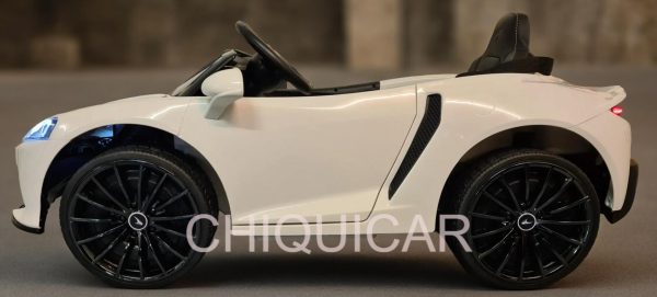 Coche infantil a batería 12V McLaren 620 GT con mando a distancia blanco - Imagen 6