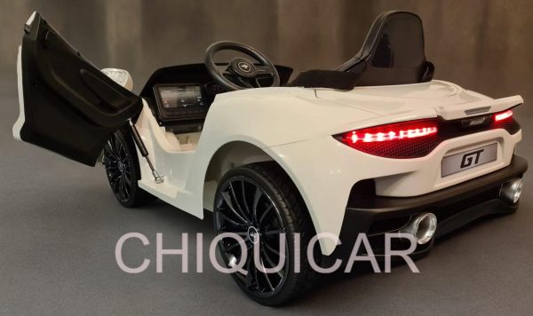 Coche infantil a batería 12V McLaren 620 GT con mando a distancia blanco - Imagen 7