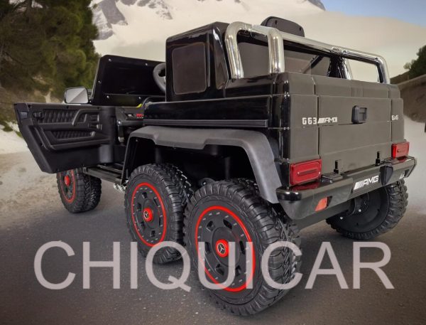 Coche eléctrico para niños Mercedes G63  6×6  AMG negro metalizado - Imagen 6