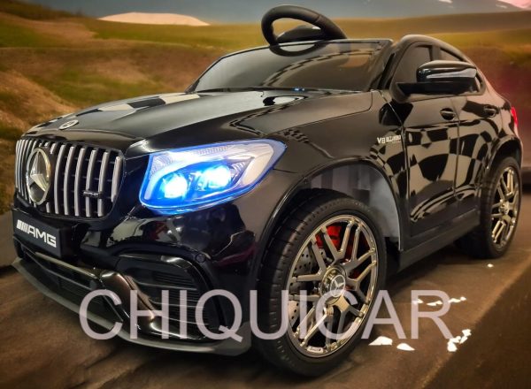 Coche infantil Mercedes GLC 12V negro metalizado 1 plaza 4 motores