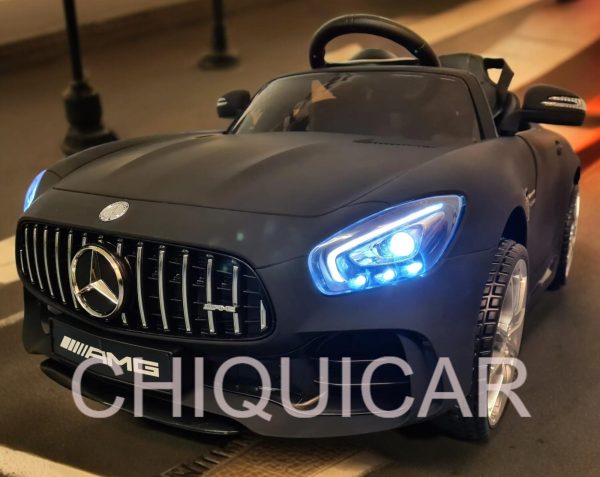 Coche infantil Mercedes GTR batería negro mate 12 voltios - Imagen 8