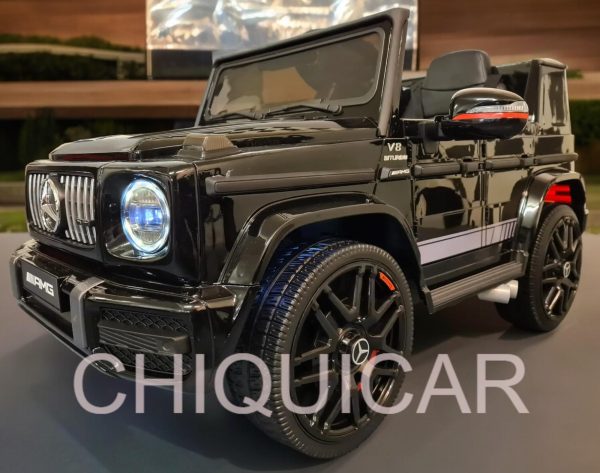 Coche infantil Mercedes G63 12V negro con arranque suave para 1 persona - Imagen 8