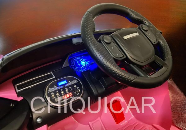 Coche infantil a batería Range Rover Velar 12Volt 2.4G RC Rosa - Imagen 9