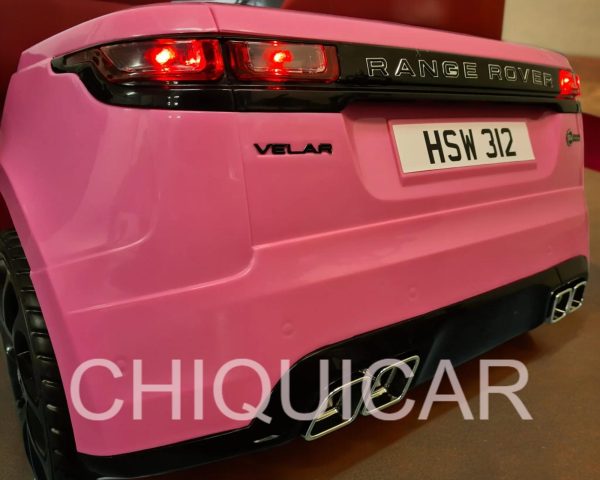 Coche infantil a batería Range Rover Velar 12Volt 2.4G RC Rosa - Imagen 10