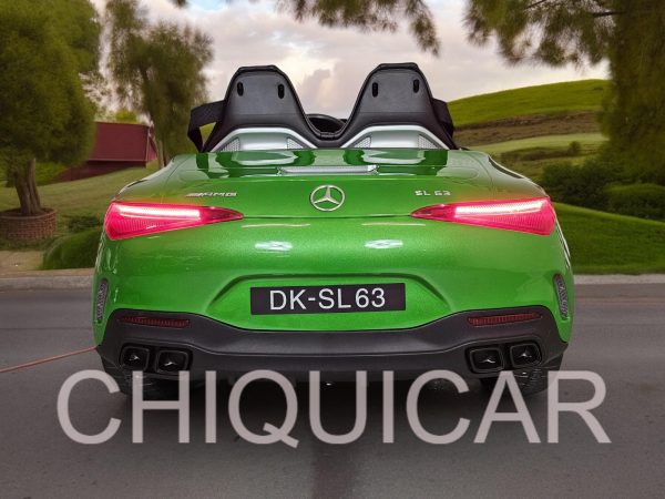 Mercedes SL63 12 voltios verde metalizado 4 motores - Imagen 6