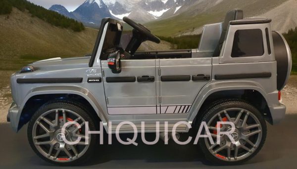 Coche de juguete Mercedes G63 12Volt gris metalizado 1 persona - Imagen 6