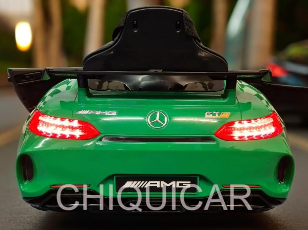 Coche para niños Mercedes GTR verde metalizado con RC - Imagen 7