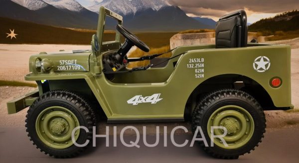 Jeep infantil Willy 12 voltios con mando a distancia para 1 persona - Imagen 3