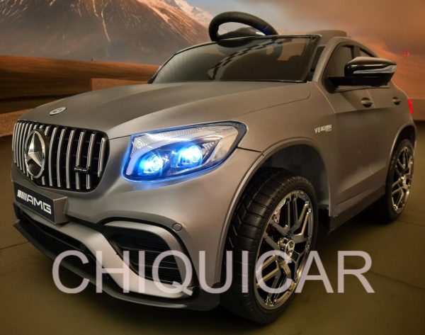 Coche eléctrico para niños Mercedes AMG GLC gris mate 4 motores