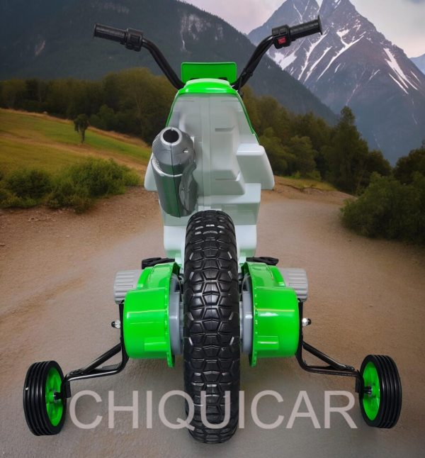 Moto de cross para niños de 12 voltios verde. - Imagen 8