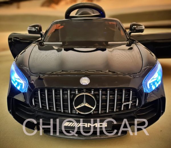 Coche eléctrico para niños Mercedes GTR negro metalizado - Imagen 2