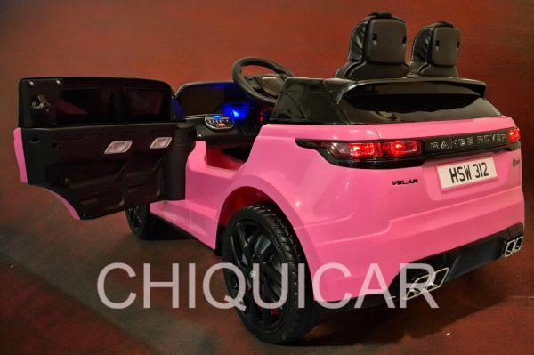 Coche infantil a batería Range Rover Velar 12Volt 2.4G RC Rosa - Imagen 3